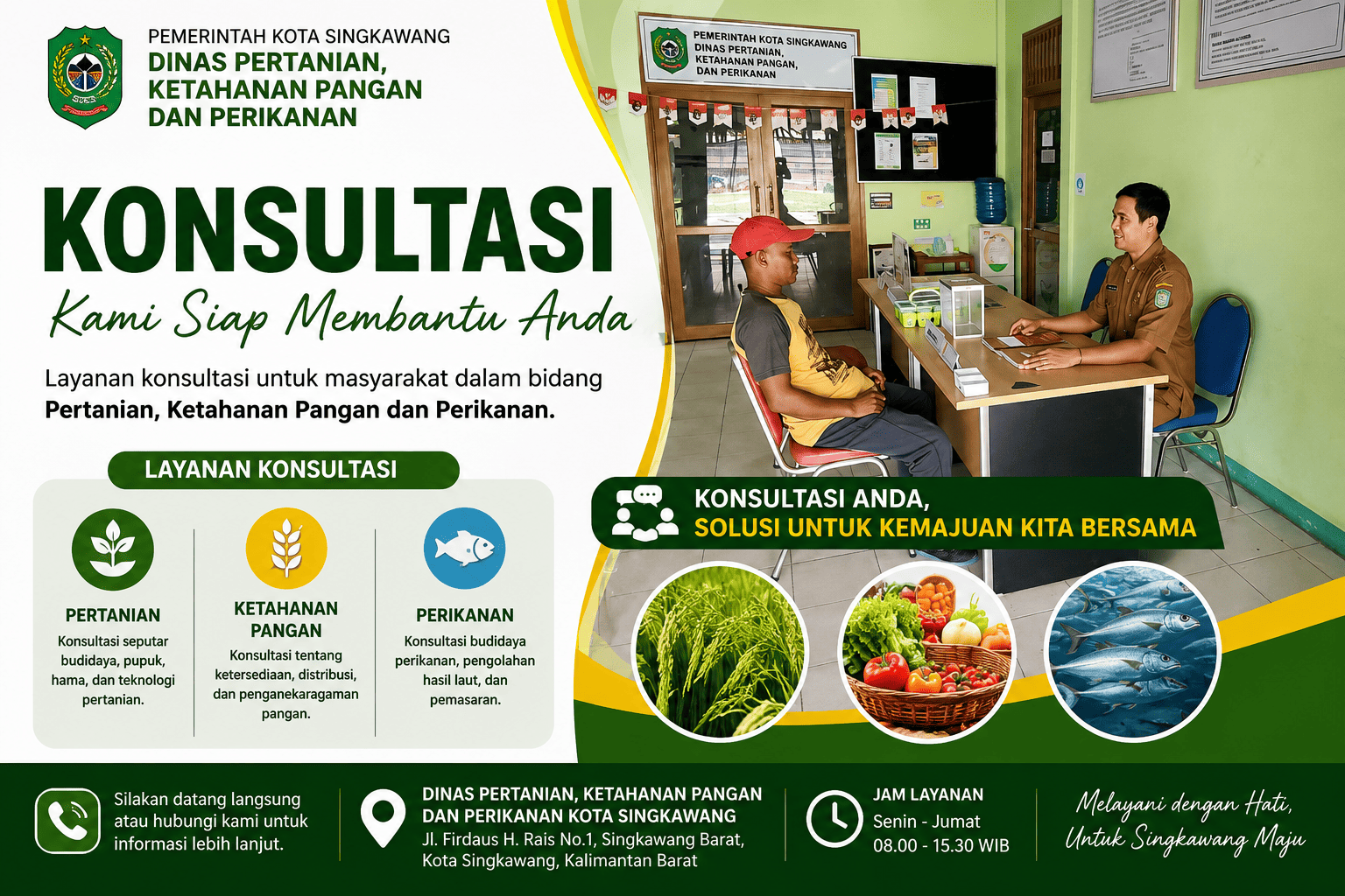 konsultasi dan pengaduan,Dinas pertanian,ketahanan pangan dan perikanan kota singkawang